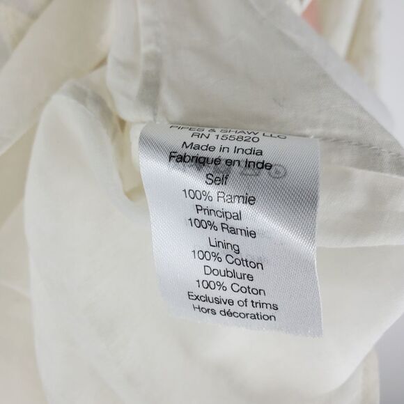 VERONICA BEARD Analeah Dress Embroidered Minidress Puff Sleeves Tassel Pom Pom - Picture 15 of 16